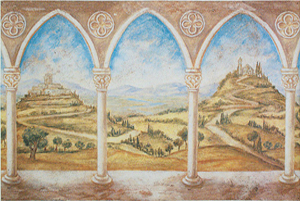 Malowanie fresków na ścianie. Candis