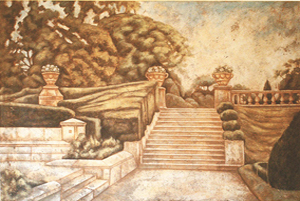 Malowanie fresków na ścianie. Candis