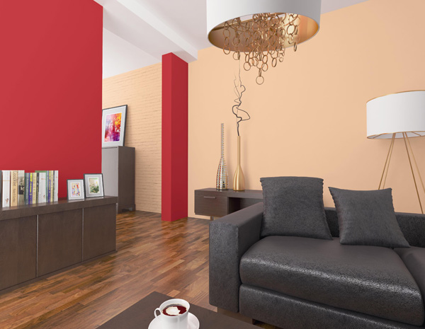 Czerwień Pompei, łososiowy