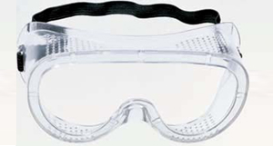 Gogle ochronne z bezbarwnym szkłem oraz systemem przewietrzania