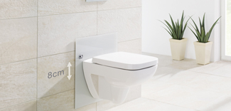 Stelaż Eco Plus z regulacją wysokości położenia miski WC