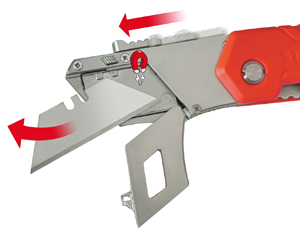 Nóż bezpieczny z trzema funkcjami