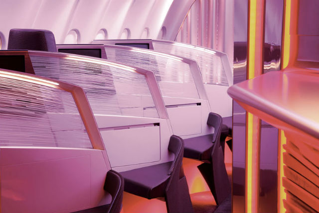 Projekt luksusowej kabiny samolotu linii Virgin Atlantic Airways, na GIS Warszawa 2014