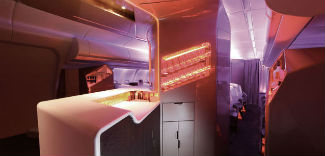 Projekt luksusowej kabiny samolotu linii Virgin Atlantic Airways, na GIS Warszawa 2014