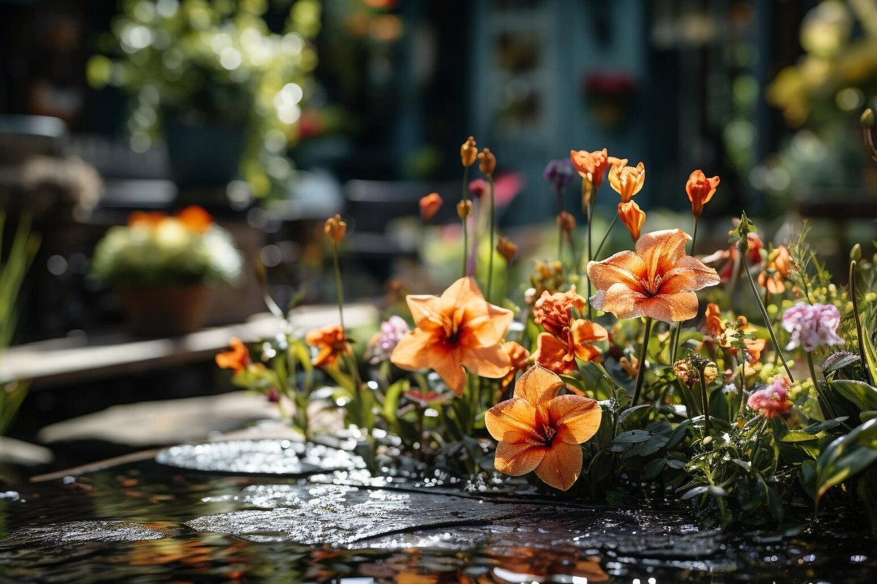 oczko wodne w ogrodzie